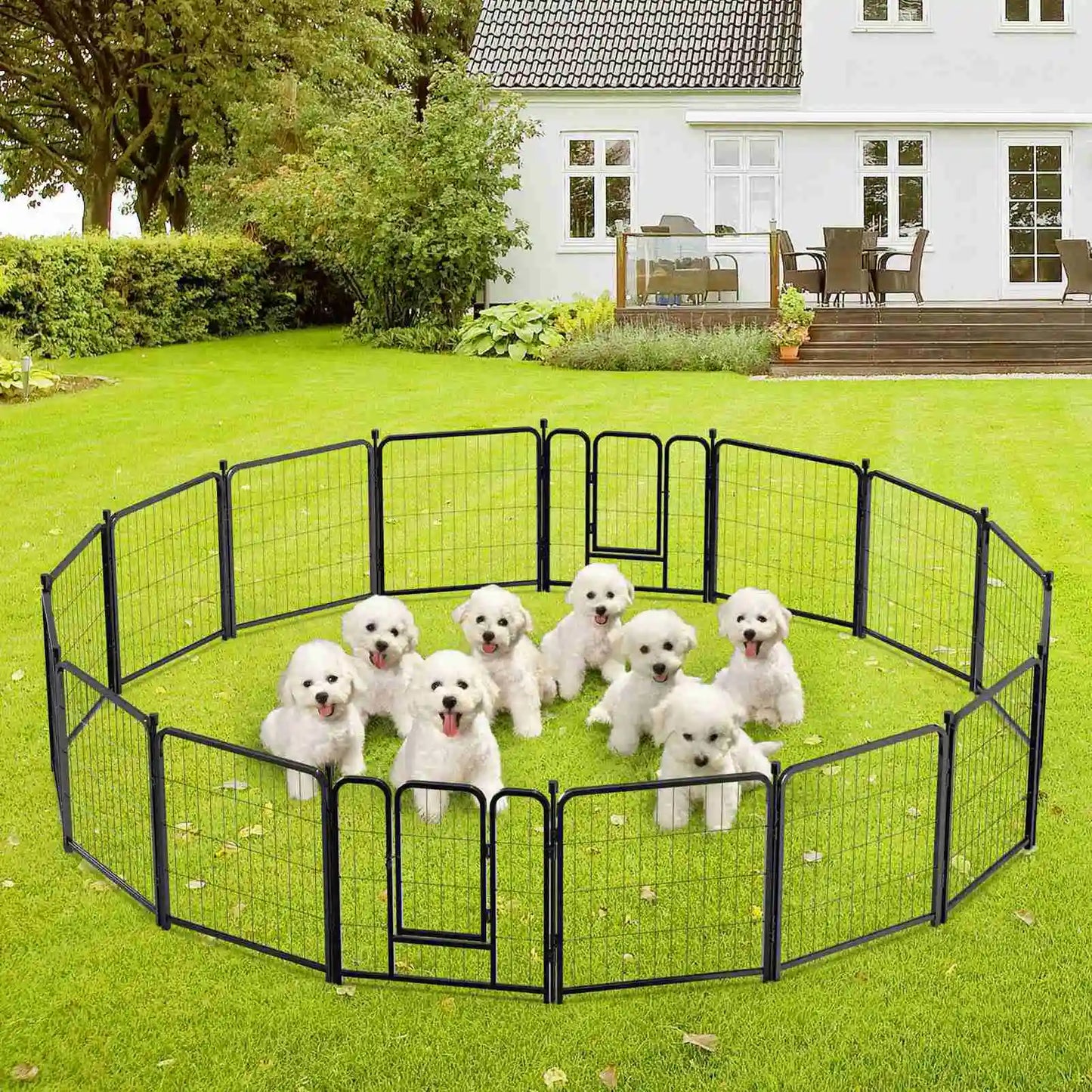 Hign-concerned Pet Exercise Playpen 16 Panels Sound Cover