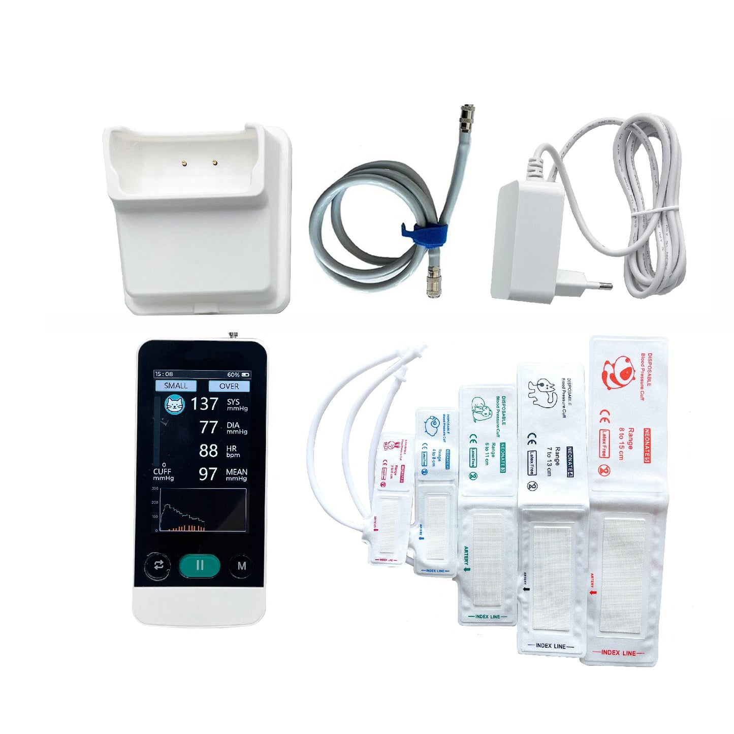 Pet Blood Pressure Monitor Handheld Electronic BP Meter for Cats