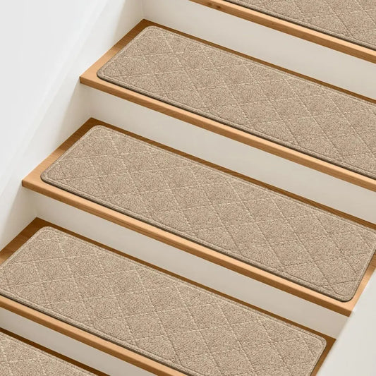 1pc Trendy Non-Slip Stair Treads Self-adhesive 8x30 Inch Stair Mats Reusable Washable Stair Runner Rugs Indoor Use