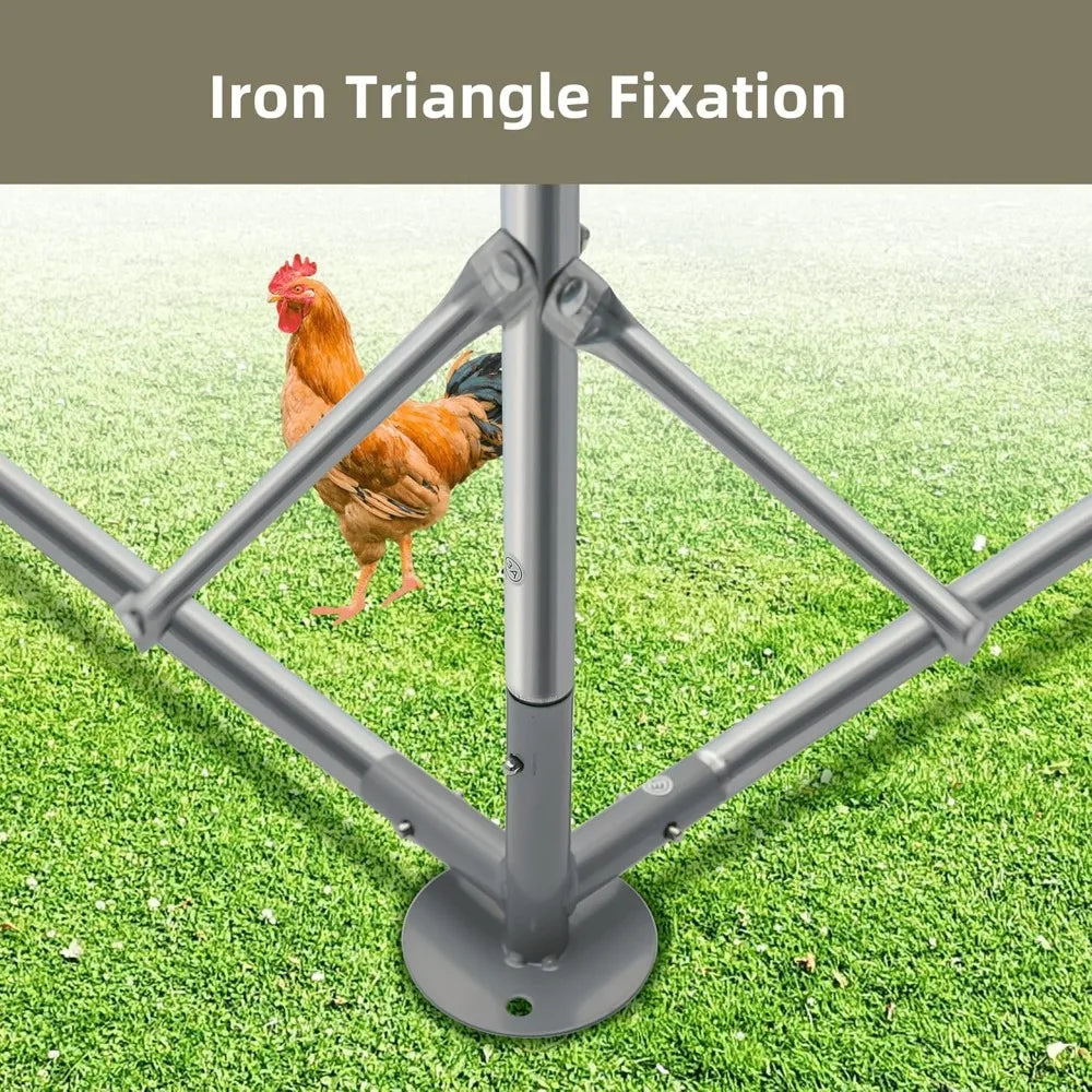 MKDK Outdoor Walkin Poultry Coop Run For Backyard Chickens