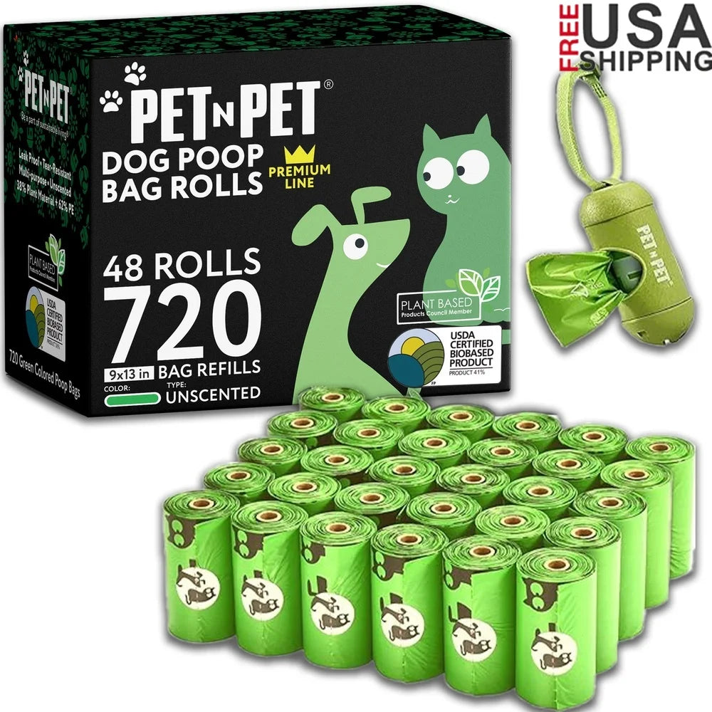 DUTRIEUX Biobased Dog Poop Bags 720 Count Free Dispenser