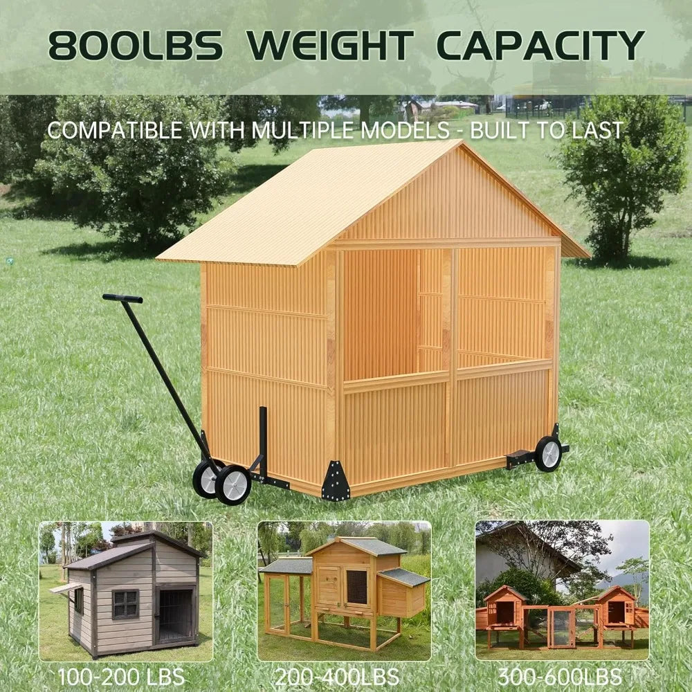 Coop Wheels Kit Portable Poultry Tractor For Mobile Chicken Coop