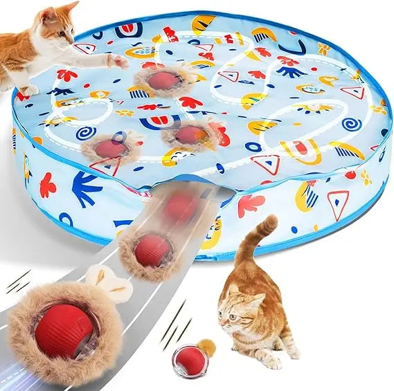 Hign Concerned Interactive Cat Toy Hide Seek Ball Rolling