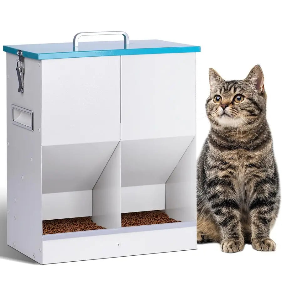Automatic Cat Feeder for Two Cats Outdoor Dispenser