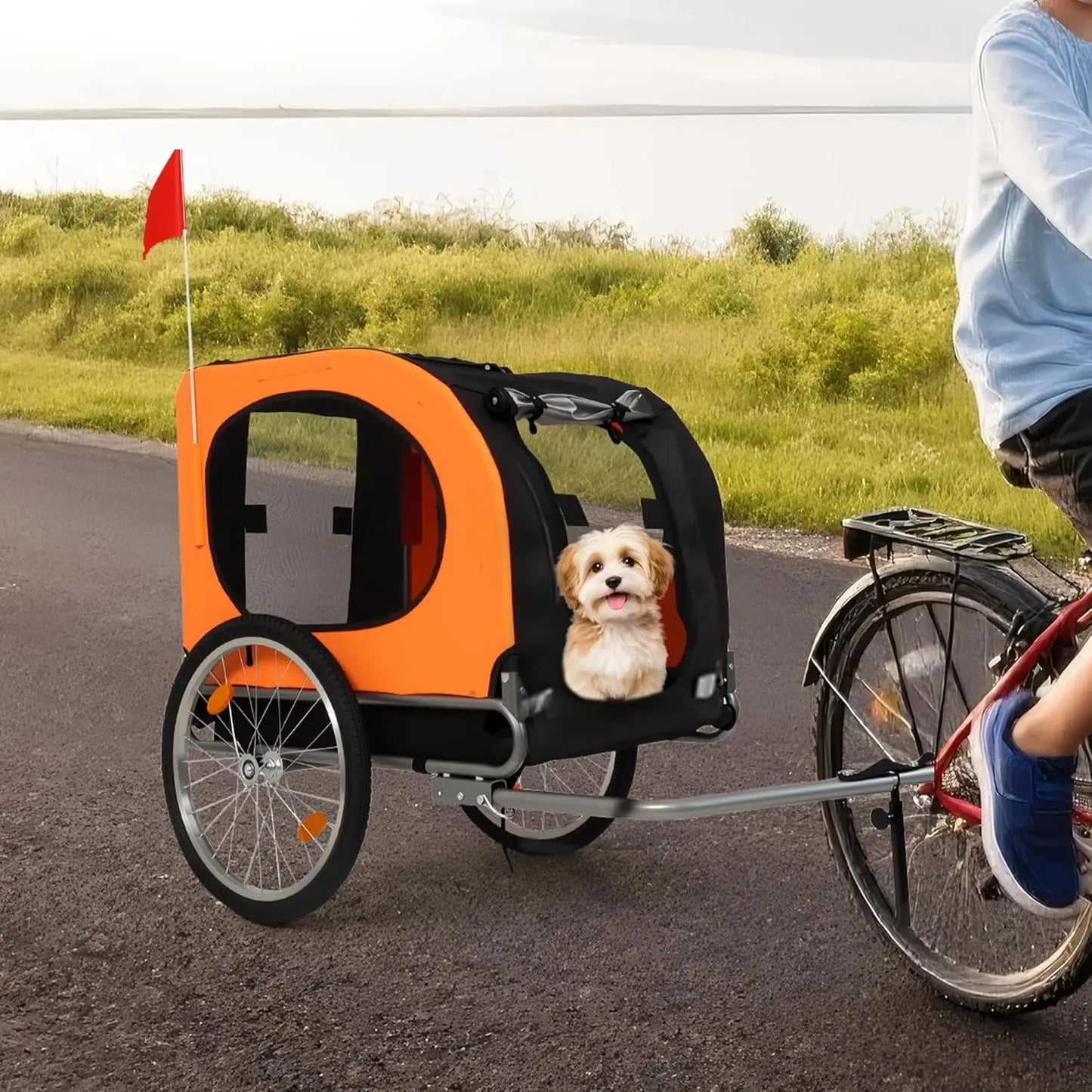 TWISTER.CK Dog Bike Trailer Carrier Foldable Oxford Fabric