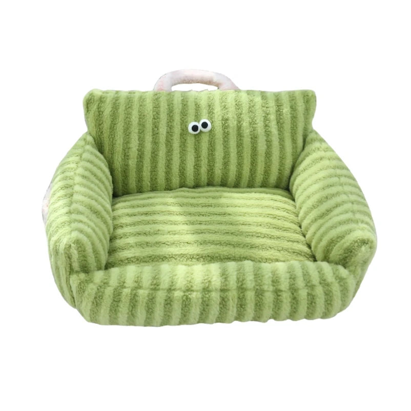 Linen Winter Warm Pet Bed Sofa For Small Dogs Cats