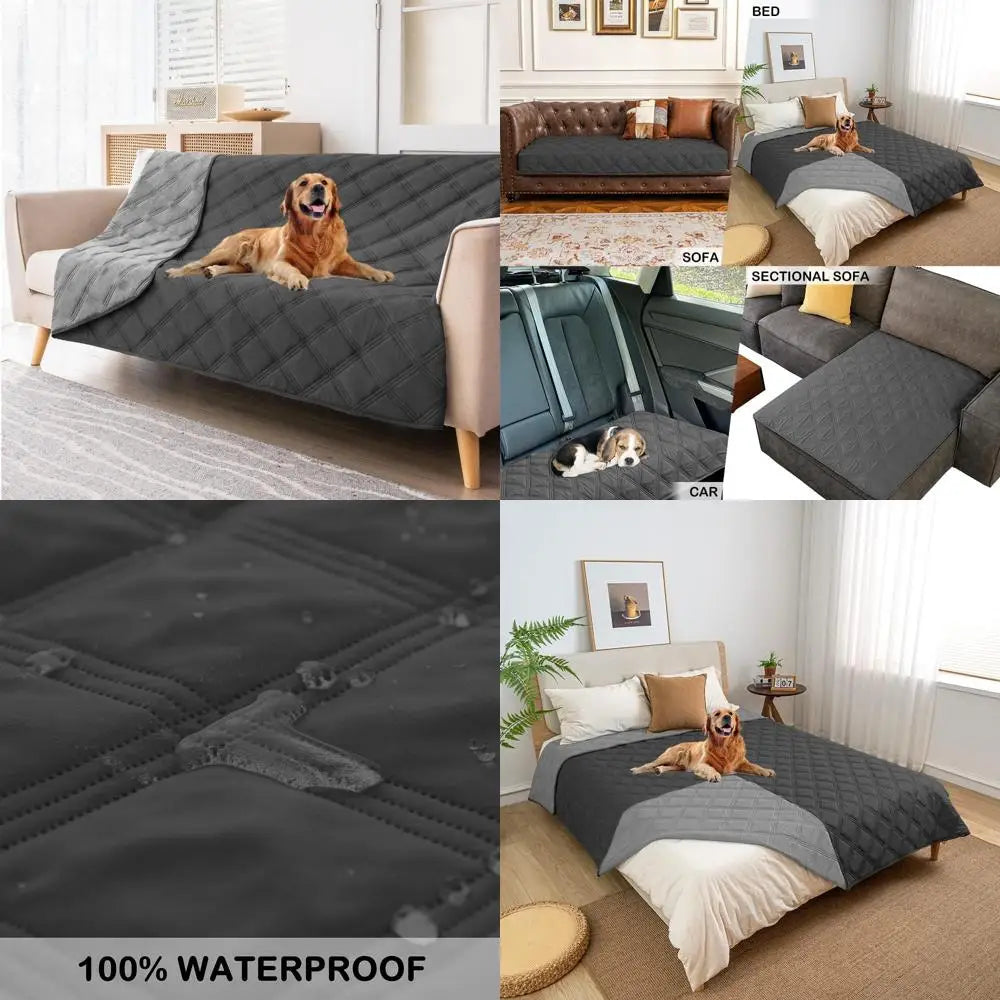 Waterproof Reversible Dog Blanket Protector For Furniture