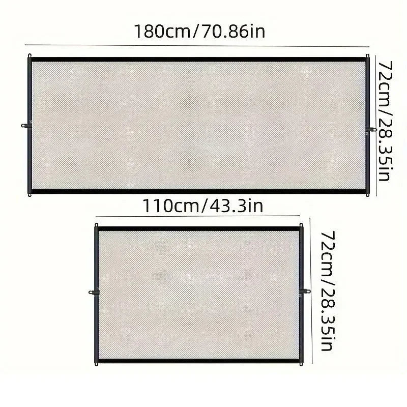 Heavy Duty Dog Barrier Fence With Hooks Foldable Mesh Gate