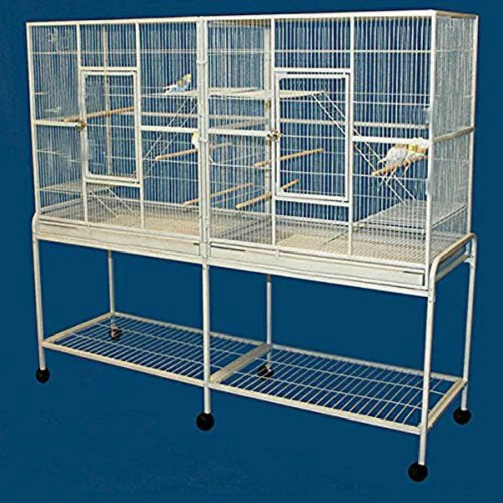 Gap Center Divider Bird Cage With Nest Box Breeder Cage