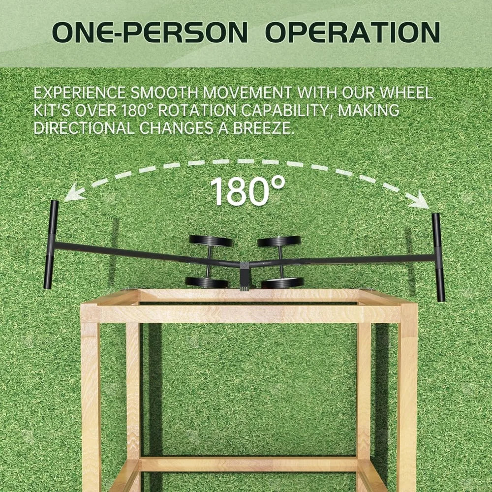 Coop Wheels Kit Portable Poultry Tractor For Mobile Chicken Coop