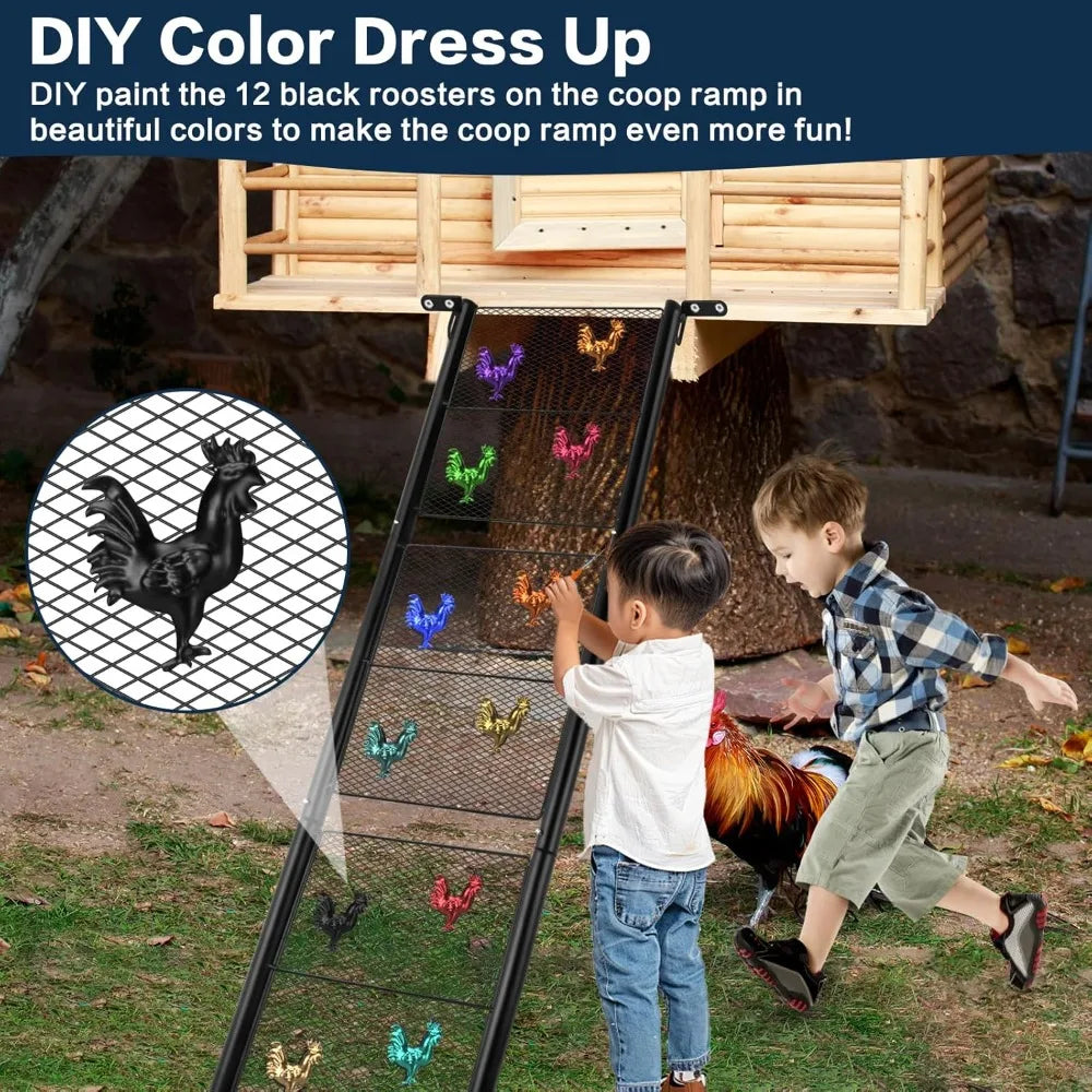 Adjustable Chicken Coop Ramp and Ladder Stainless Steel