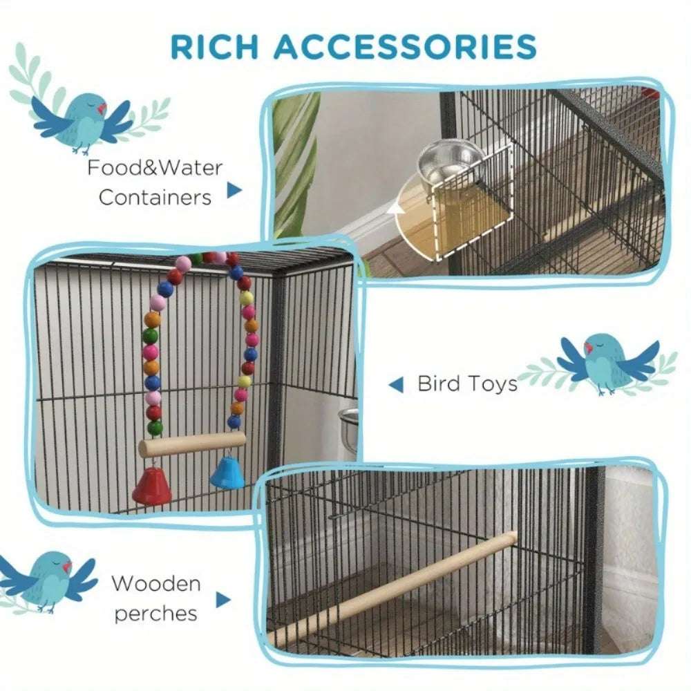 Guangdong Bird Cage With Stand For Parrots And Finches