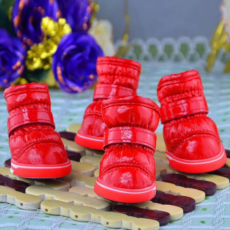 Warm Pet Dog Boots For Small Dogs Waterproof Winter Shoes