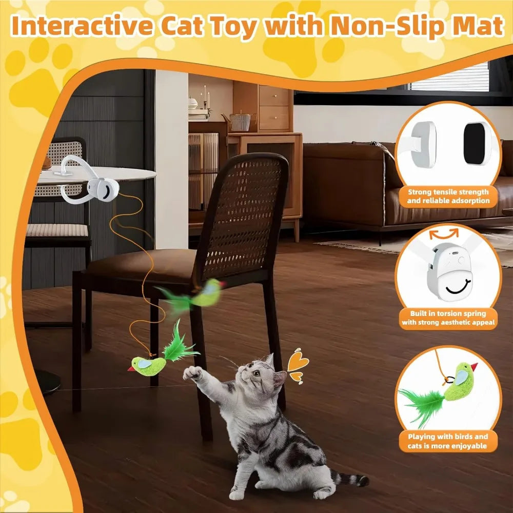 Hign Concerned Interactive Cat Toy Automatic Feather Wand