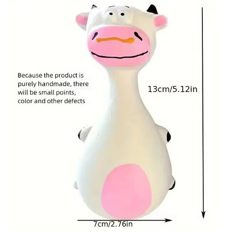 Fat Bellied Cartoon Bite Resistant Latex Squeak Dog Toy