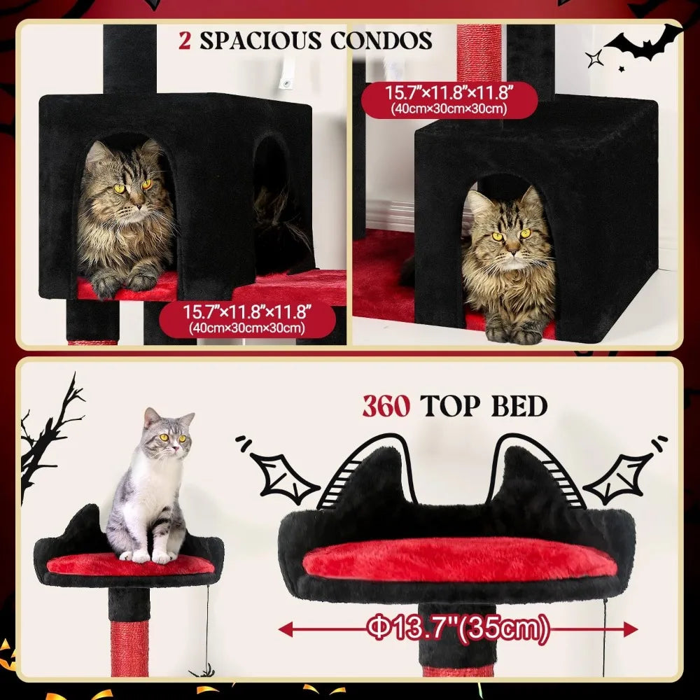 Globlazer Gothic Cat Tree With Indoor Scratching Posts