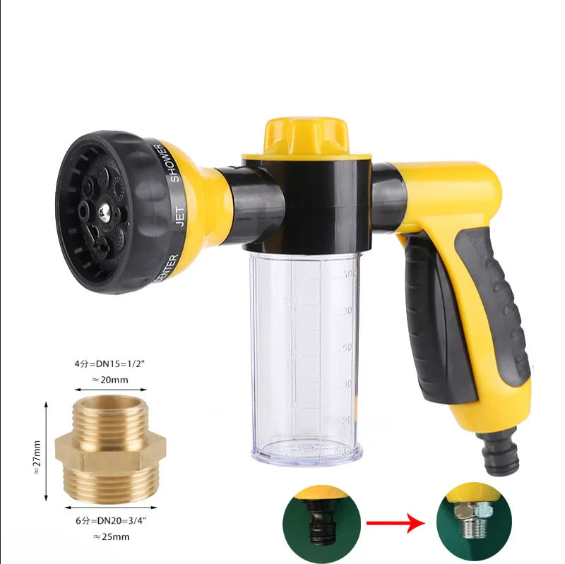 High Pressure Sprayer Nozzle Hose 3 Mode Adjustable Dog Wash
