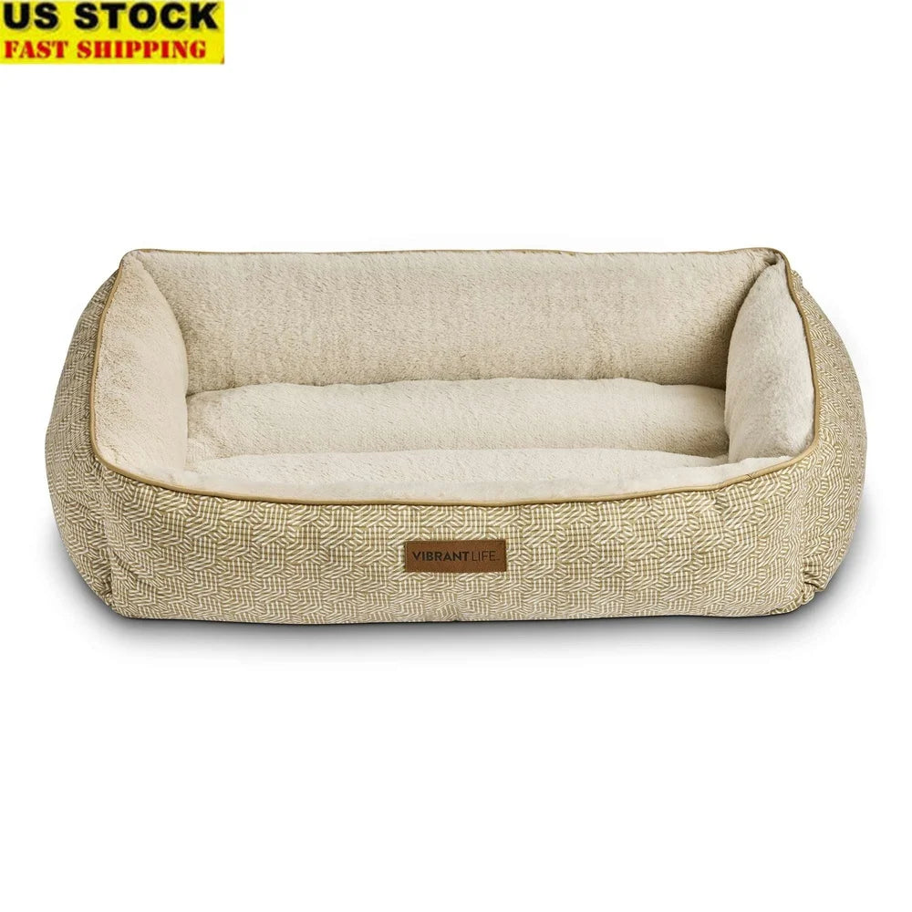 DUTRIEUX Dog Bed With Bolstered Walls Comfort And Support