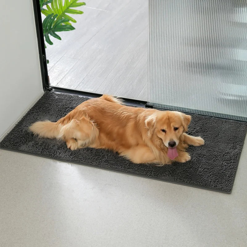 Dog Door Mat For Muddy Paws Absorbs Moisture And Dirt
