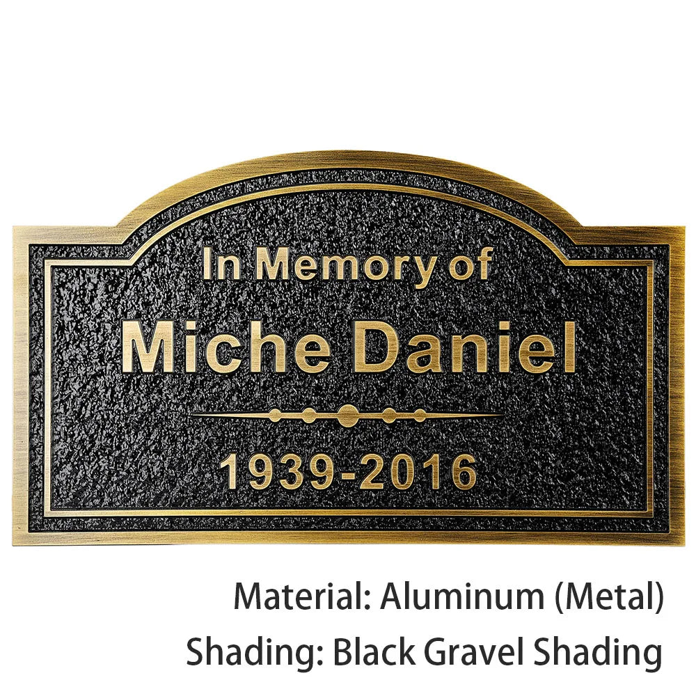 BILEEDA Personalized Memorial Plaque Engraved for Loved Ones Grave Marker