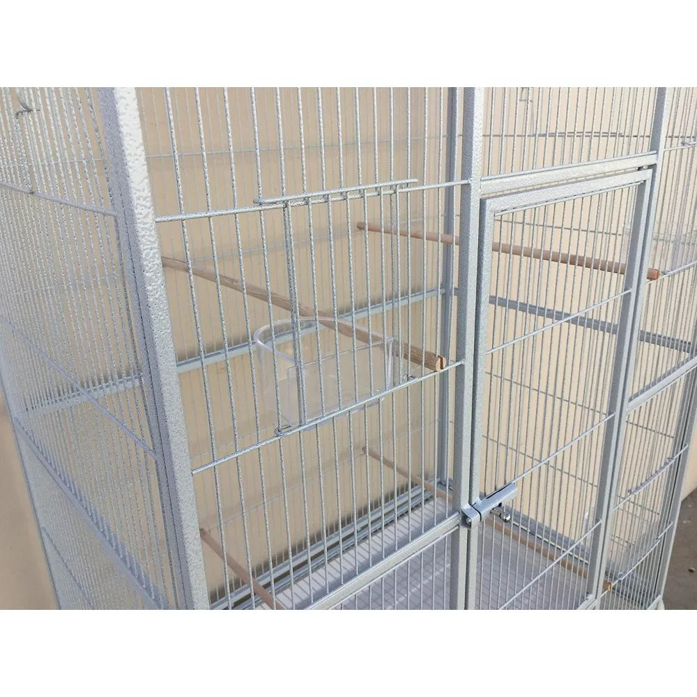Gap Center Divider Bird Cage With Nest Box Breeder Cage