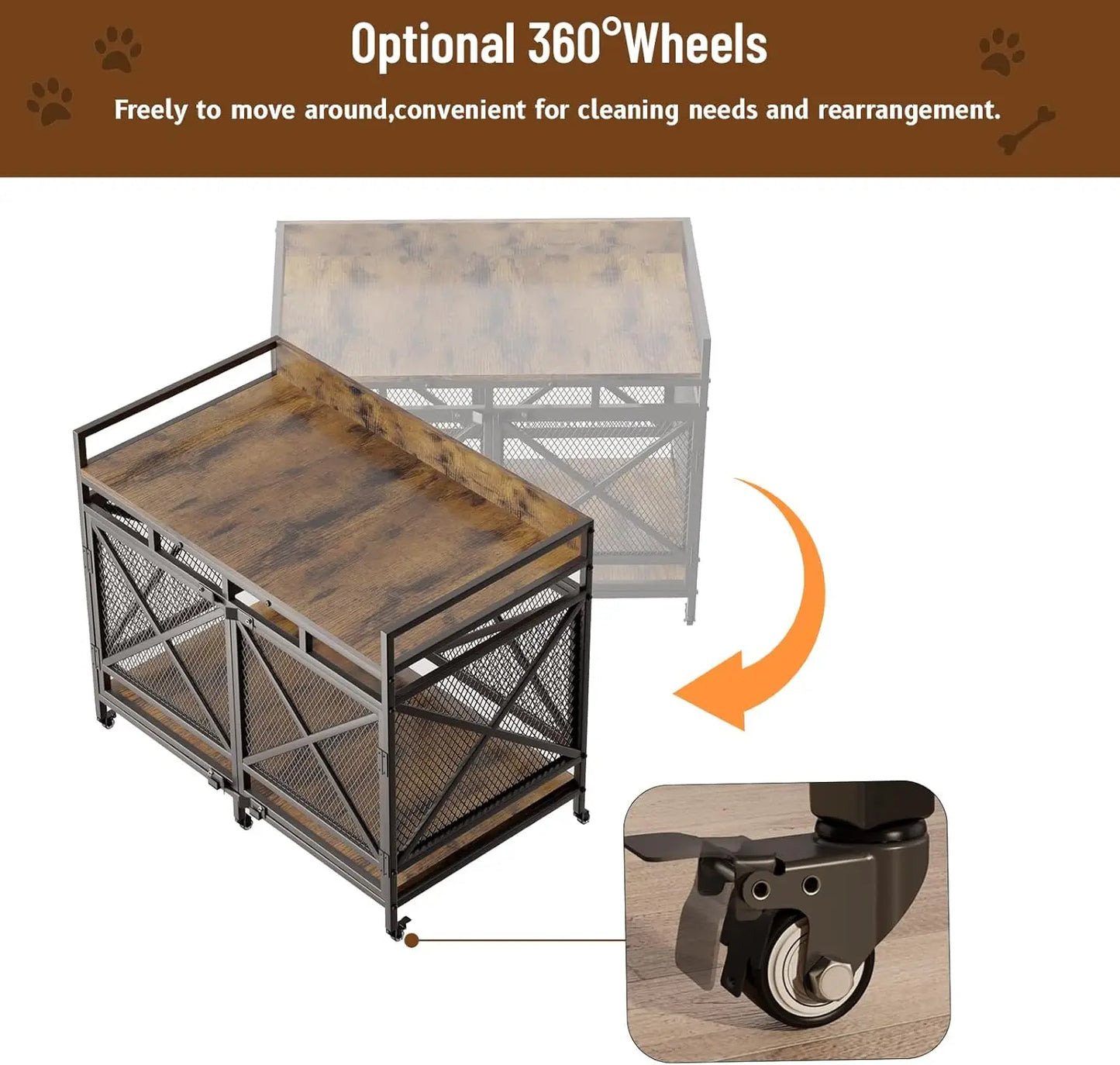 XMSJHign-concerned Heavy Duty Dog Crate Furniture Wire Cage