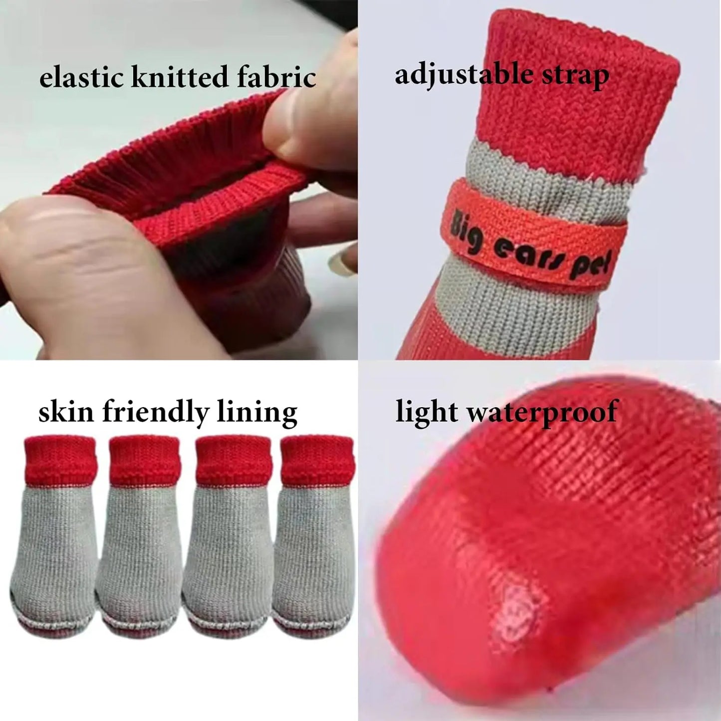 Pet Dog Shoes Non-slip Waterproof Boots For Small Medium Pets