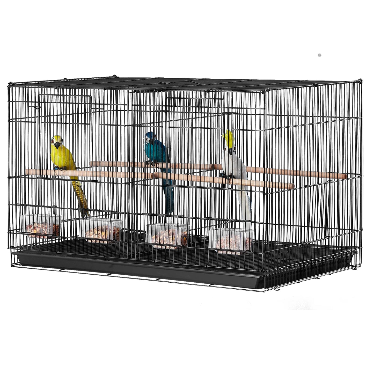SucceBuy Flight Bird Cage With Divider For Travel And Pet Birds