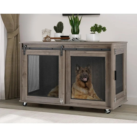 Heavy Duty Wooden Dog Crate Kennel Indoor Decorative Table