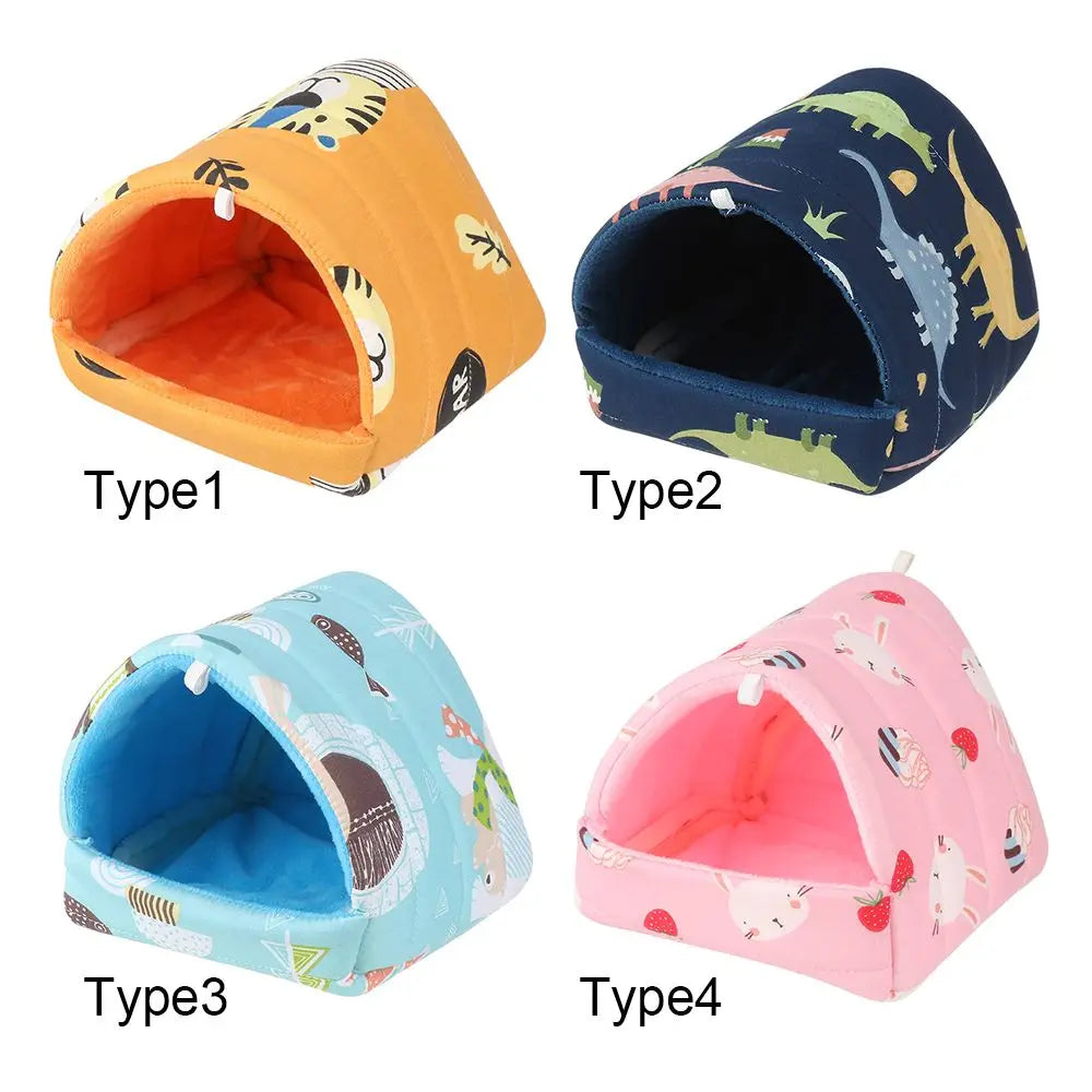 NONECN Hamster House Bed Cozy Soft Pet Nest Mat Fleece