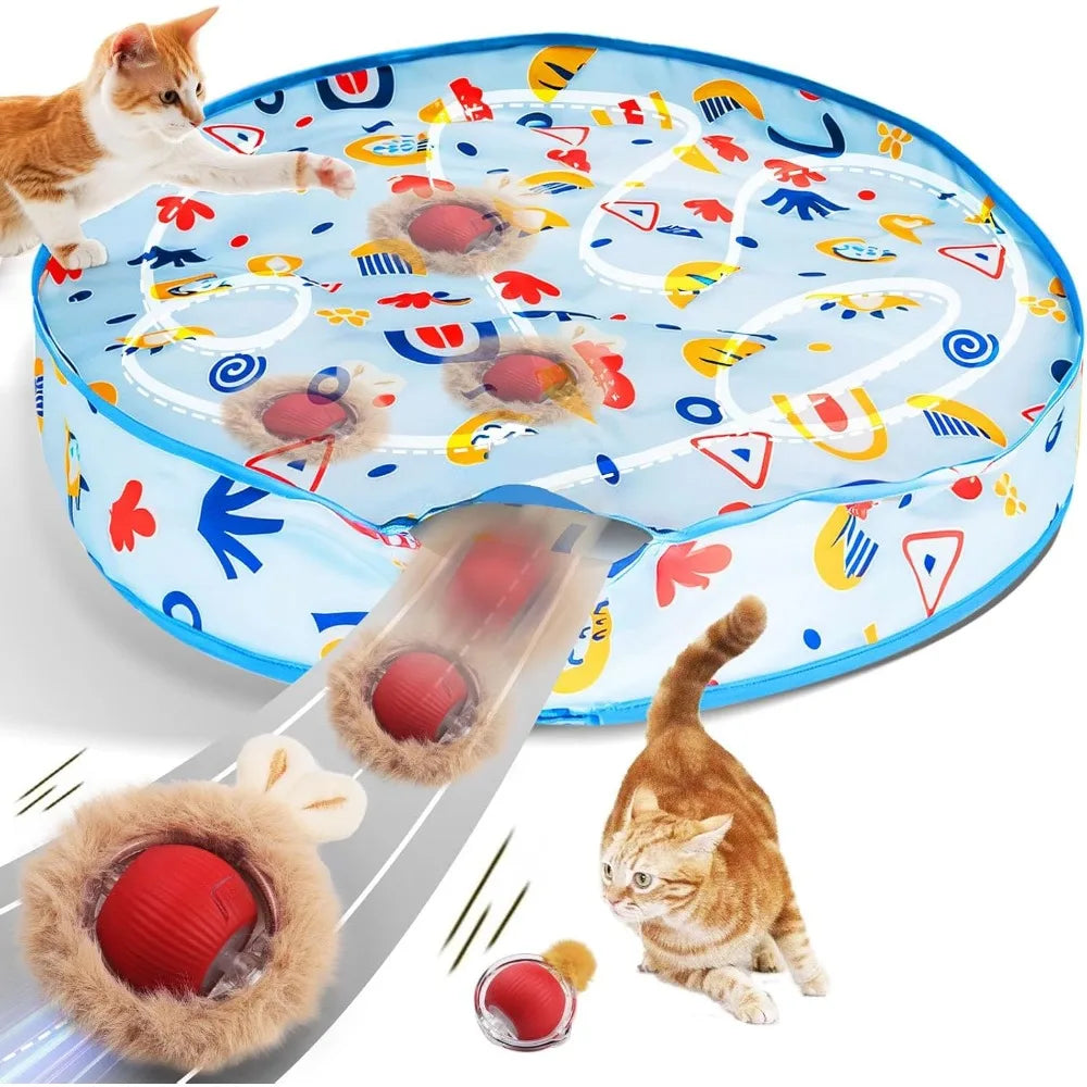 Hign Concerned Interactive Cat Toy Hide Seek Ball Rolling