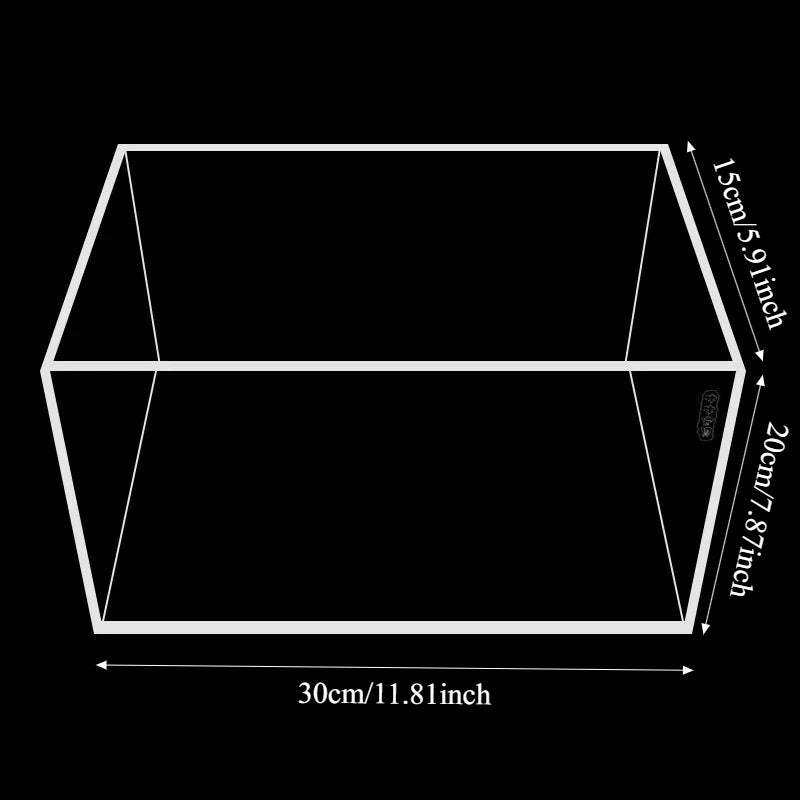 Acrylic Ultra White Fish & Aquatic Pets Tank Open Aquarium Light Table Top Small Rectangular Water Plant Turtle Tank Customized