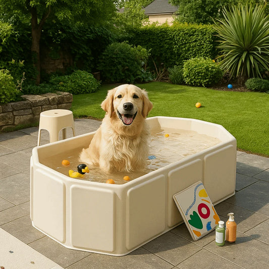 Portable Folding Dog Bath Tub With Drainage Holes PVC
