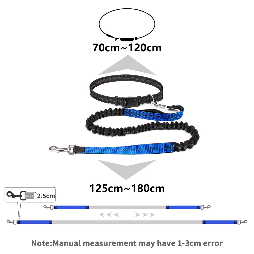 NONECN Hands Free Dog Leash Adjustable Waist Belt Reflective