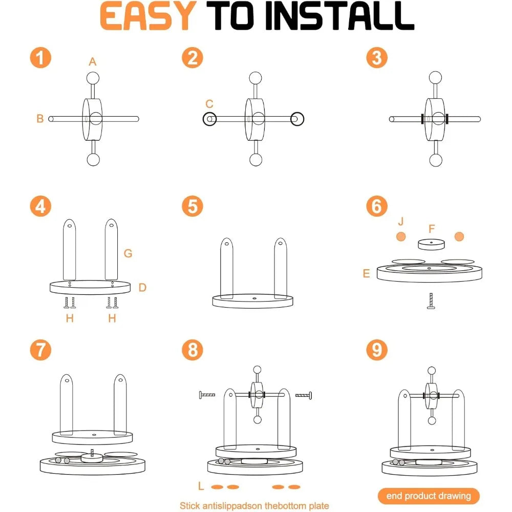 Solid Wood Cat Scratcher Ball Toy With 2-In-1 Track