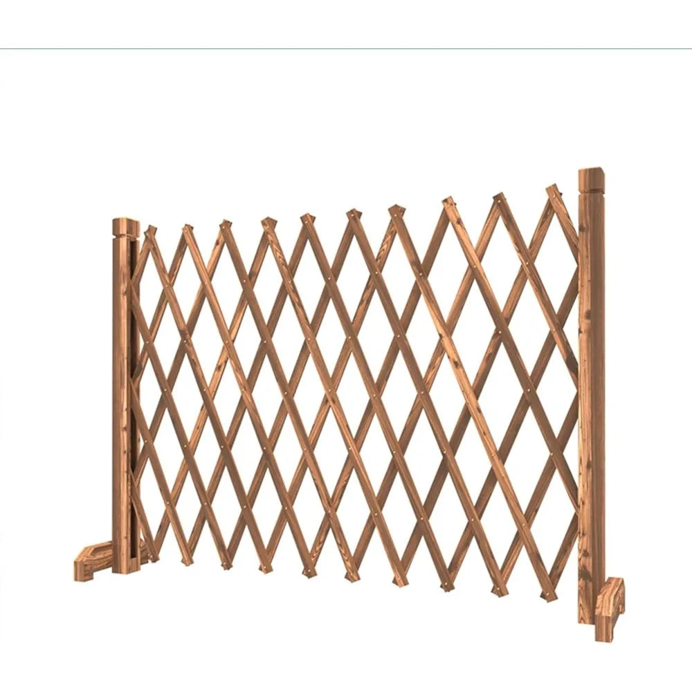 BXKCFYBSQ Garden Fence Retractable Wooden Trellis Gate