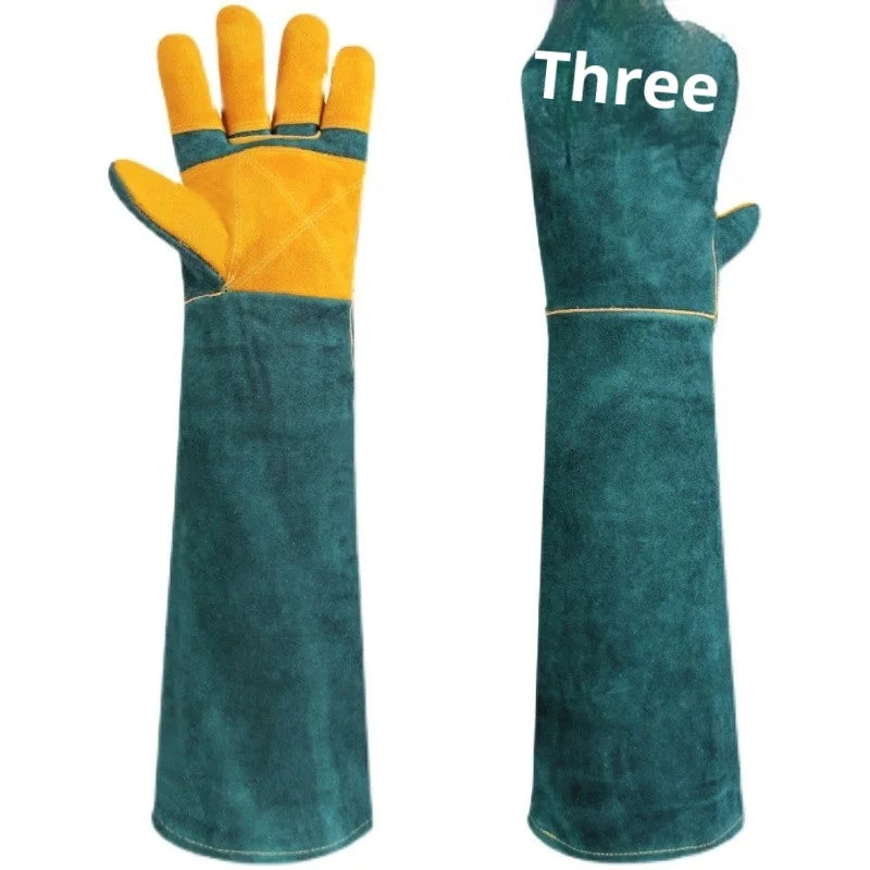 Leather Anti Bite Gloves For Dog Training And Scratch Protection