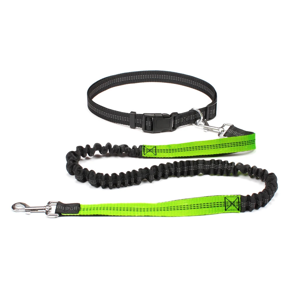 NONECN Hands Free Dog Leash Adjustable Waist Belt Reflective