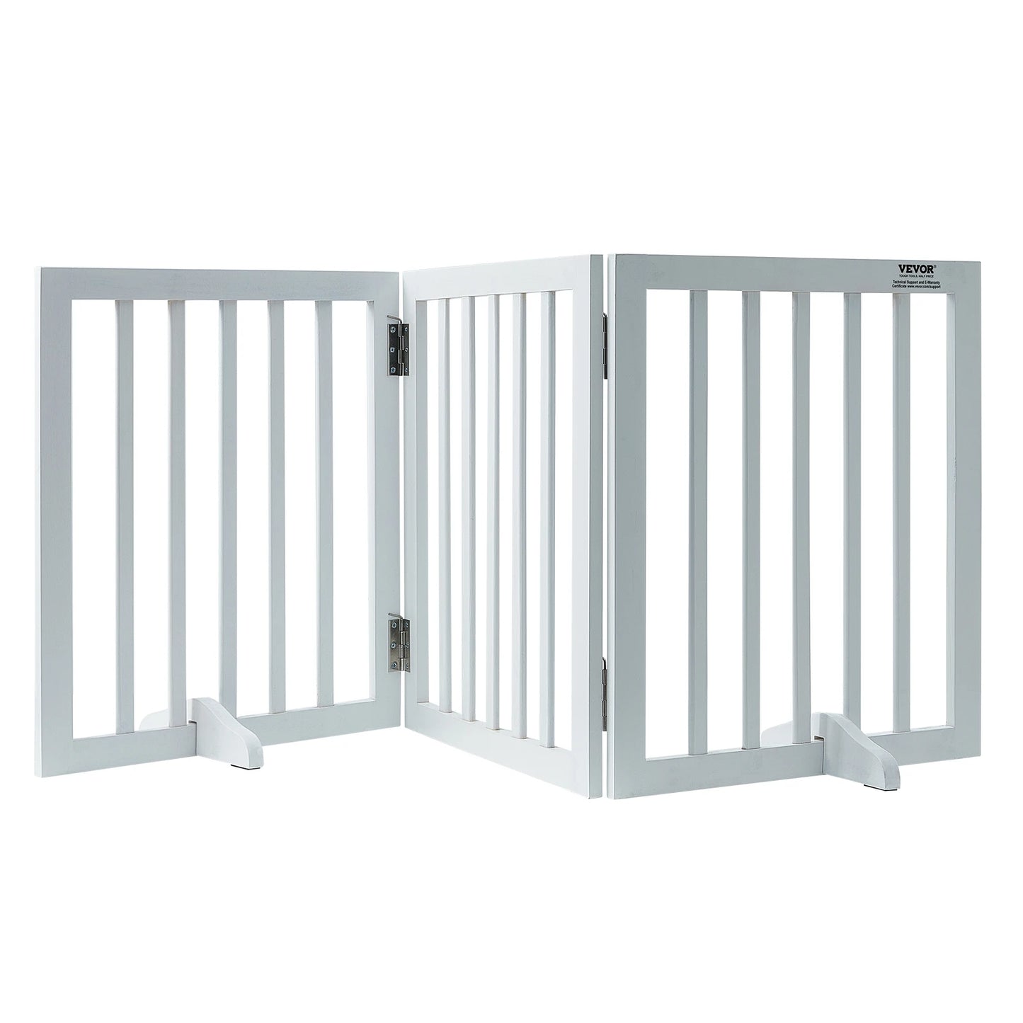 SucceBuy Three-Panel Freestanding Dog Gate For Narrow Passages