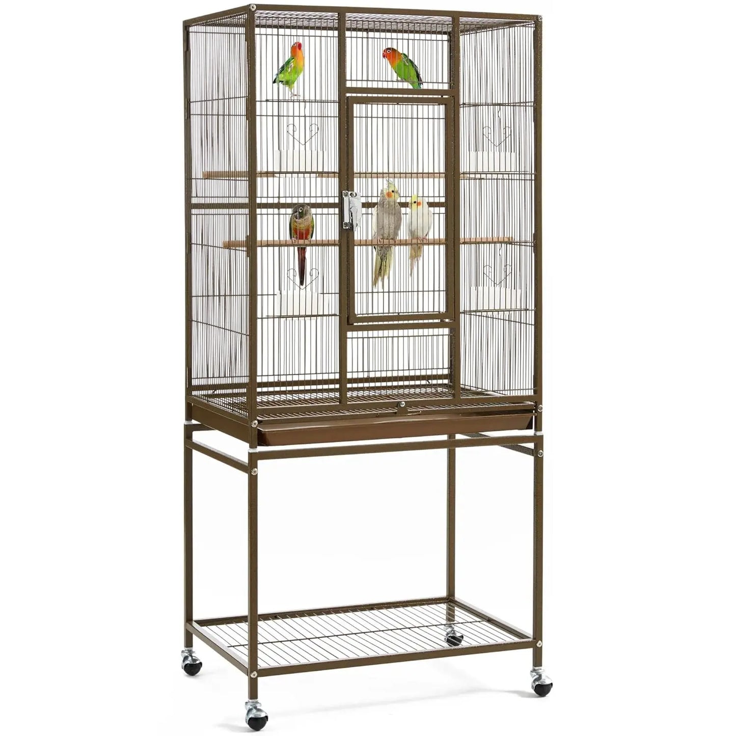 Wrought Iron Standing Parrot Cage For Small Birds Indoor Outdoor