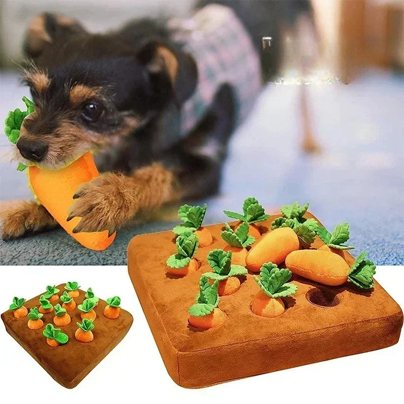 Innovative Plush Carrot Snuffle Mat For Dogs Interactive Toy