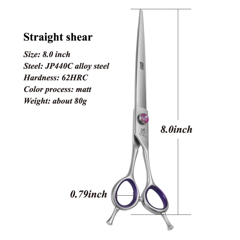 Fenice 7.0/8.0inch Professional Dog Grooming Scissors Thinning Chunker Shears JP440C Pets Dogs Groomer Tools