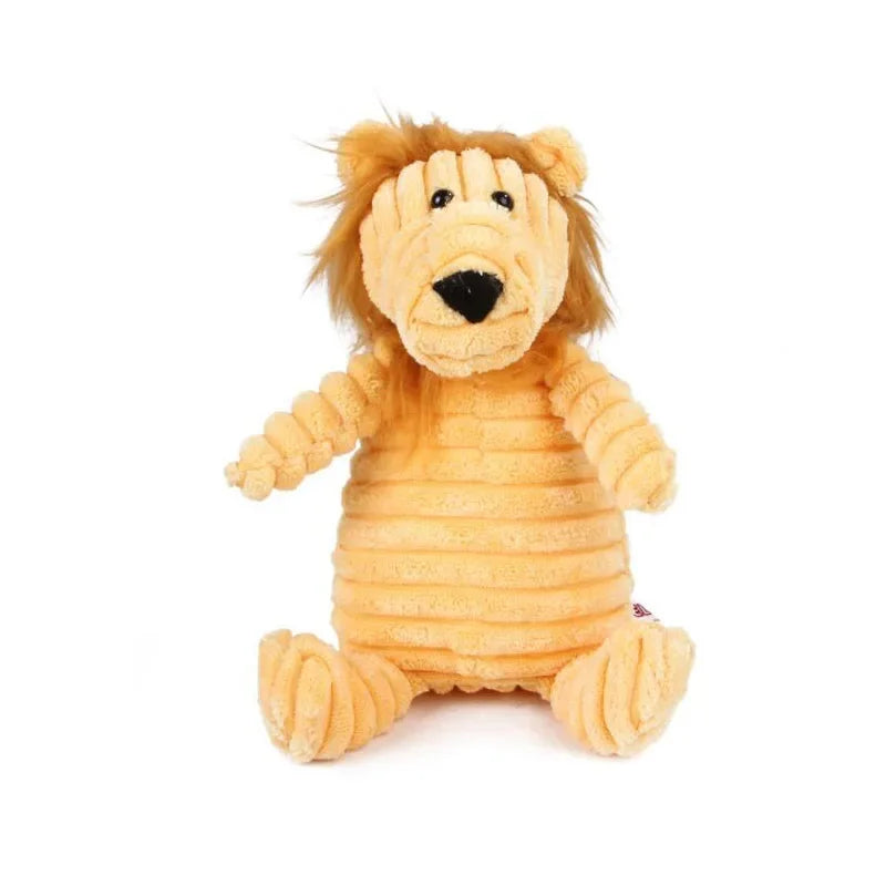 Corduroy Plush Dog Toy Bite Resistant Squeaky For All Dogs
