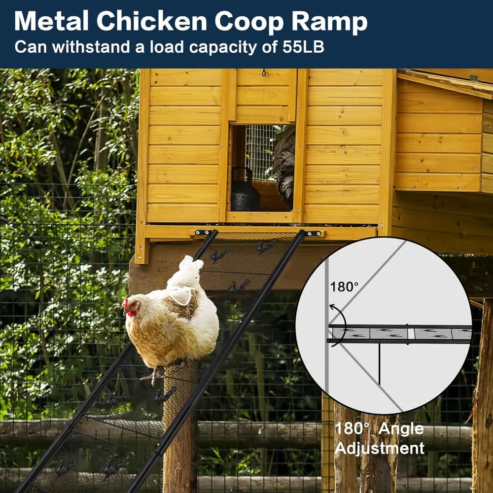 Adjustable Chicken Coop Ramp and Ladder Stainless Steel