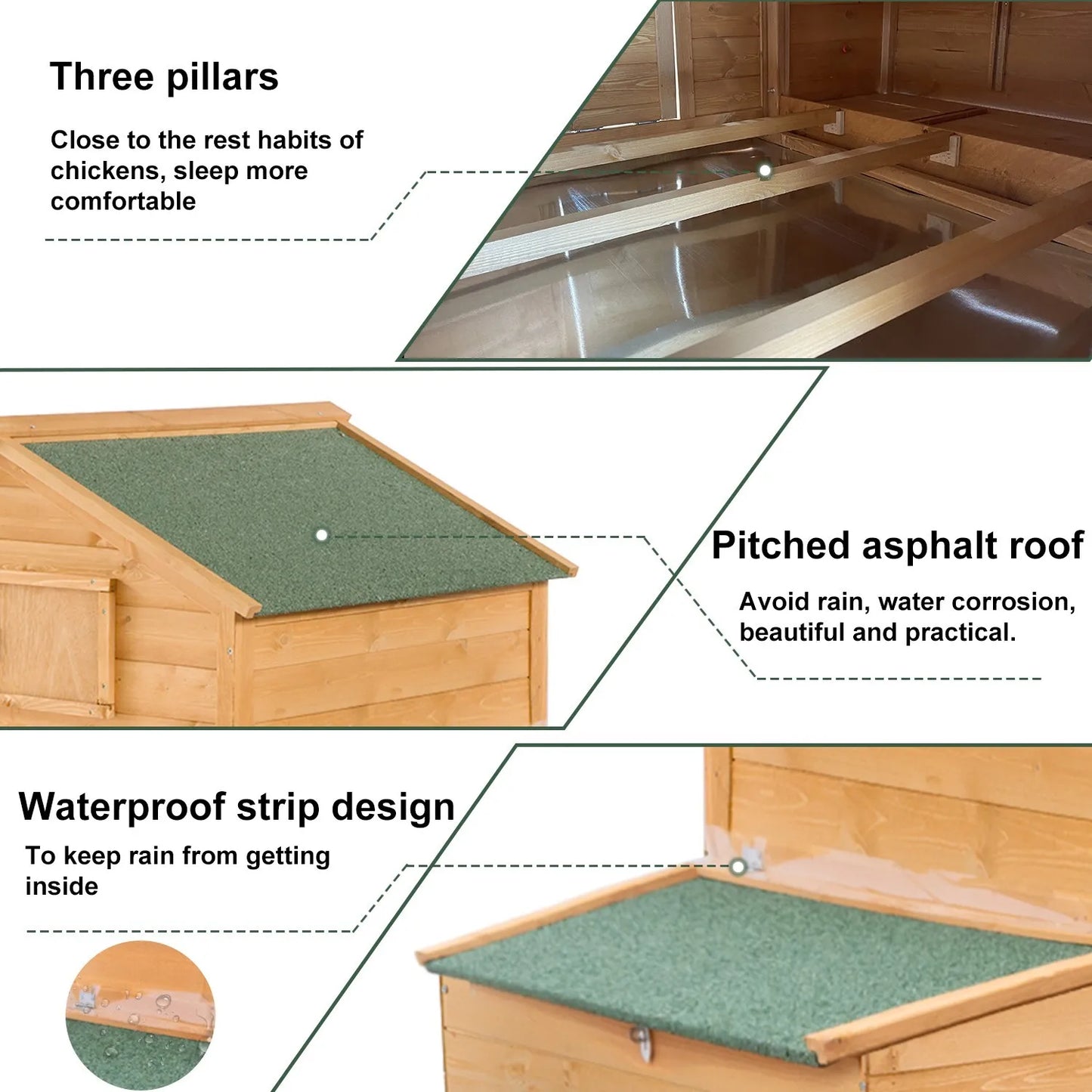 Mobile Chicken Coop With 6 Nesting Boxes And 4 Wheels