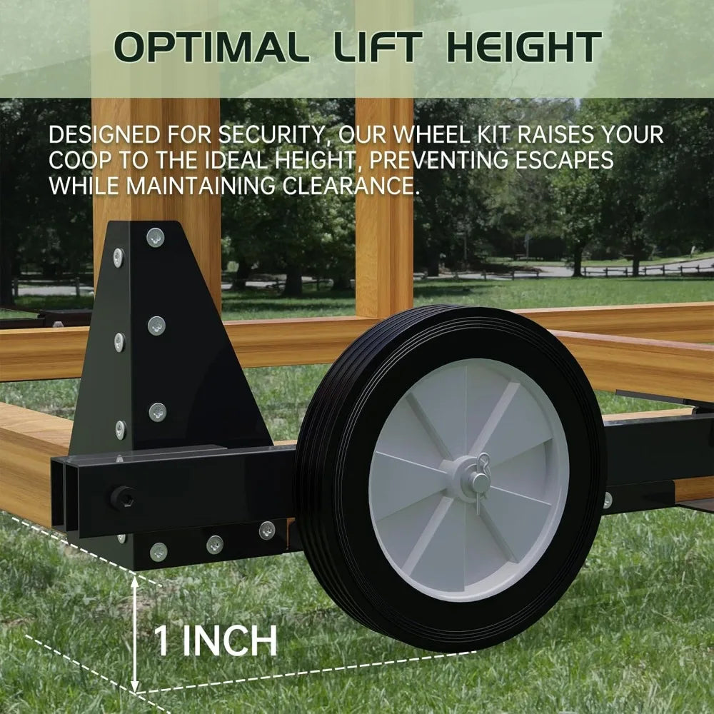 Coop Wheels Kit Portable Poultry Tractor For Mobile Chicken Coop
