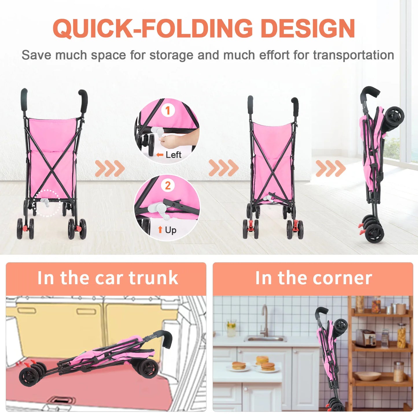 Garden Cart Heavy Duty 75kg  Capacity Wagon, Outdoor Folding Portable Adjustable Rolling Carts, Garden Cart Foldable Beach Wagon