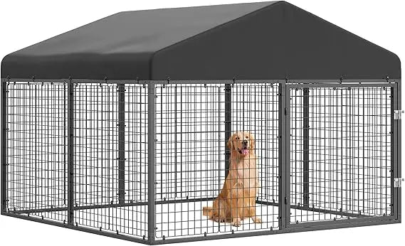 Hign-concerned Heavy Duty Outdoor Dog Kennel Enclosure Roof