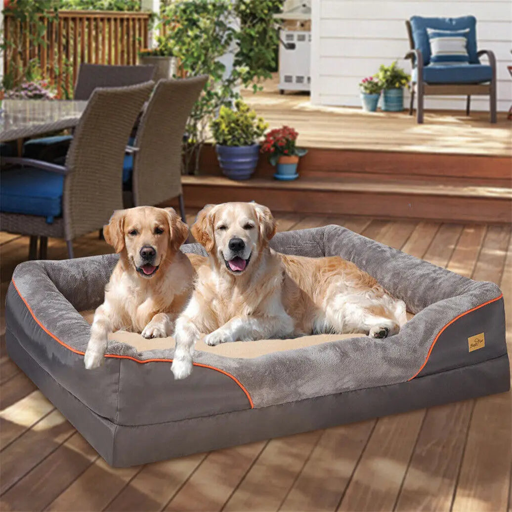 Bingopaw Orthopedic Memory Foam Dog Bed With Bolstered Sides