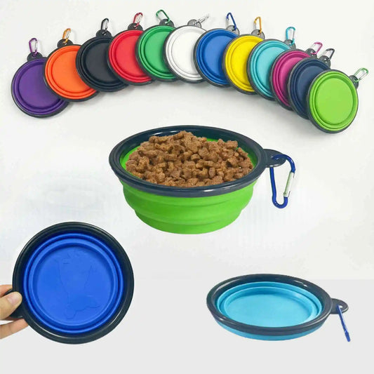 Bayto Portable Foldable Pet Food Bowl for Cats and Dogs